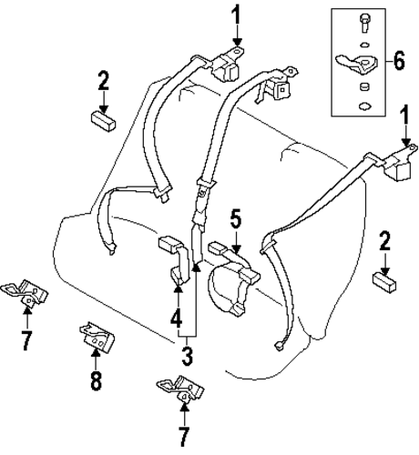 Optima REAR SEAT BELTS