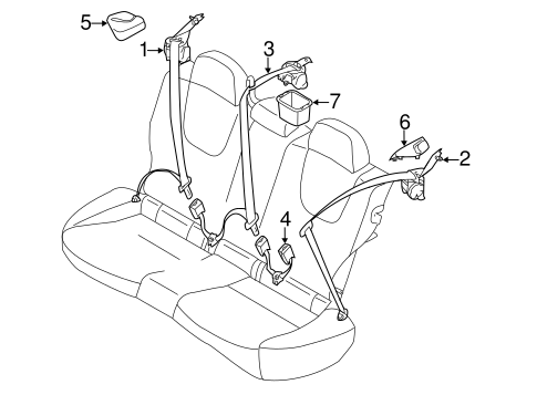 Impreza REAR SEAT BELTS 2