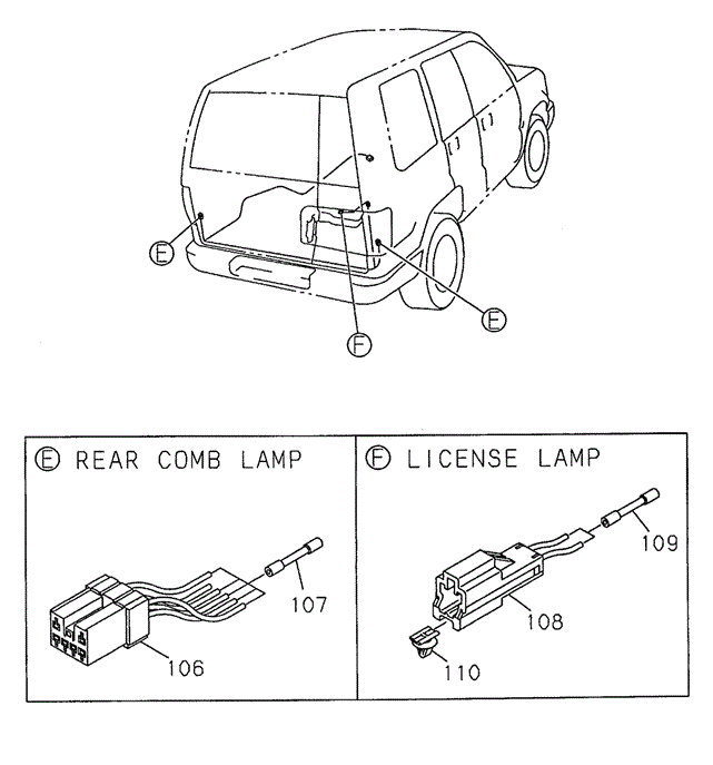 ELECTRICAL / EXHAUST / HEATER / FUEL/WIRE HARNESS CONNECTOR (REAR LIGHT) for 1998 Acura SLX #1