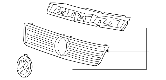 3B0-853-651-K-3FZ Деталь GRILLE ASSY