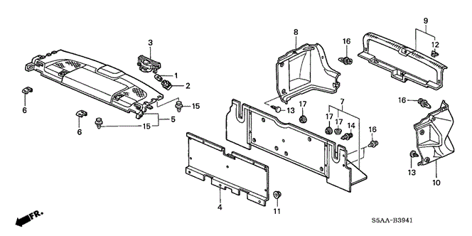CIVIC SEDAN REAR TRAY - TRUNK GARNISH (2)