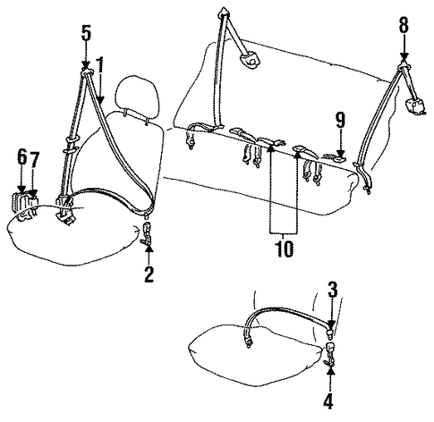 Elantra FRONT SEAT BELTS
