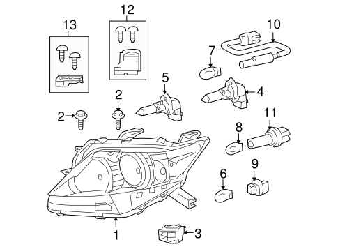 RX450h BULBS - CHASSIS 3