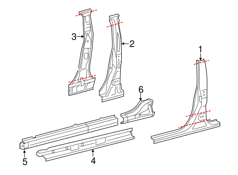 ES350 CENTER PILLAR & ROCKER