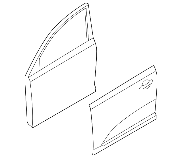 76004-3W000 Деталь DOOR SHELL, RIGHT