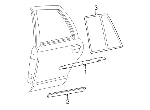 Crown Victoria EXTERIOR TRIM - REAR DOOR
