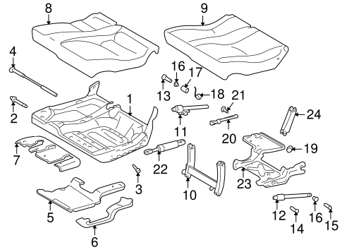 ML55 AMG REAR SEAT COMPONENTS 4