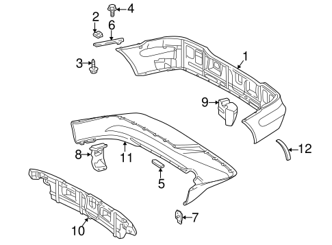 SLK230 BUMPER & COMPONENTS - REAR