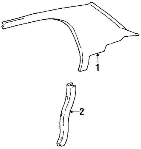 LS400 INTERIOR TRIM - QUARTER PANELS