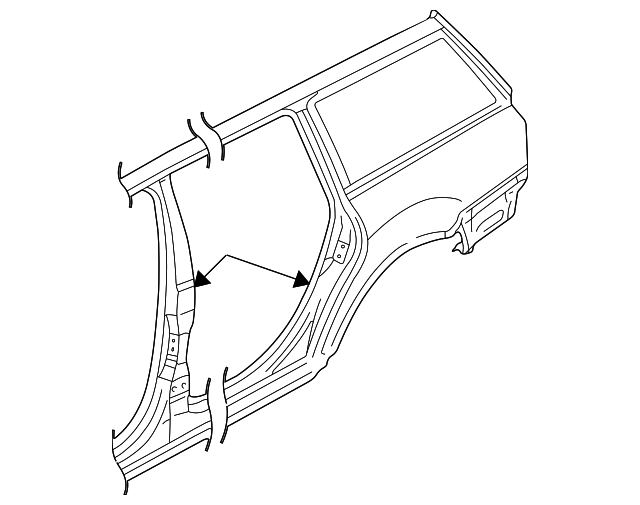 3B9-809-838-B Деталь REAR SECTION, RIGHT