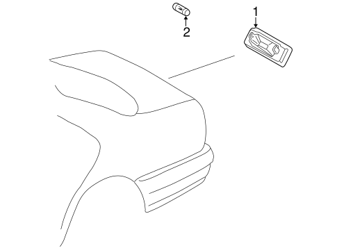 E55 AMG LICENSE LAMPS