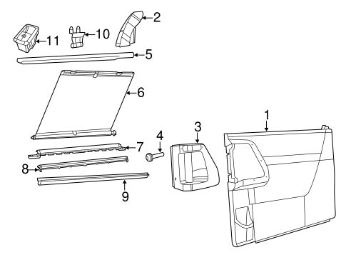 Routan INTERIOR TRIM - SIDE DOOR