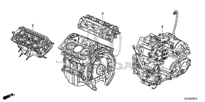 RIDGELINE ENGINE ASSY. - TRANSMISSION ASSY.