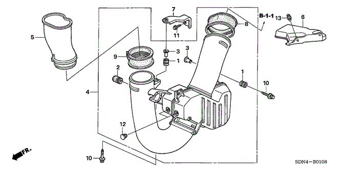 ACCORD COUPE RESONATOR CHAMBER (V6) ('06)