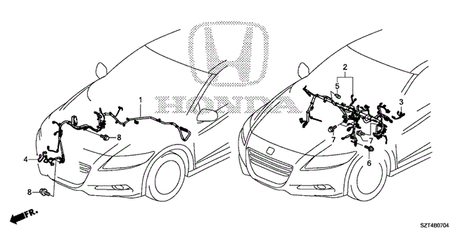 ELECTRICAL / EXHAUST / HEATER / FUEL/WIRE HARNESS (3) for 2011 Honda CR-Z #1
