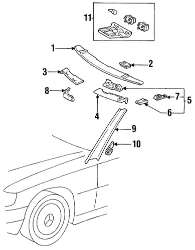 300CE ROOF TRIM