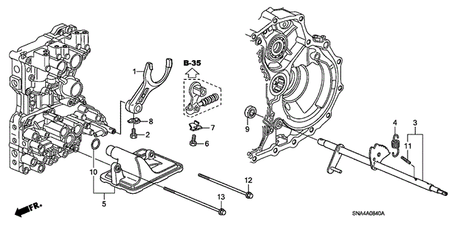 TRANSMISSION - AUTOMATIC/SHIFT FORK for 2006 Honda CIVIC SEDAN #1