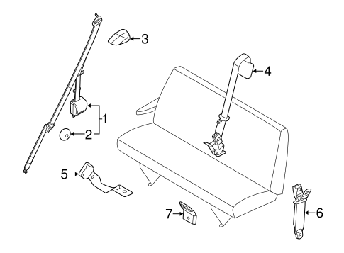 E-150 SECOND ROW SEAT BELTS
