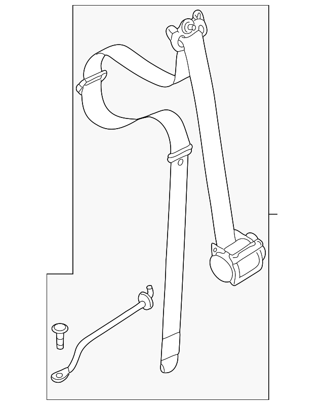 72117073484 Деталь BELT & RETRACTOR, RIGHT
