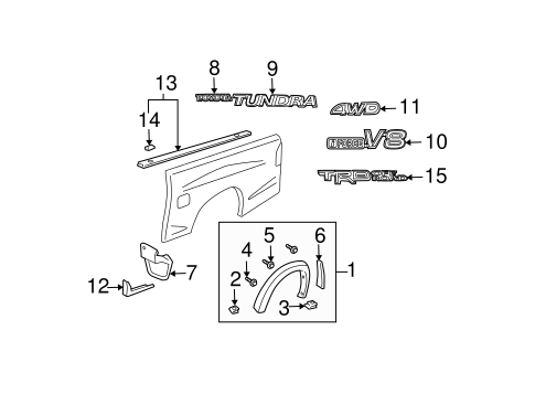 Tundra EXTERIOR TRIM - PICK UP BOX 2