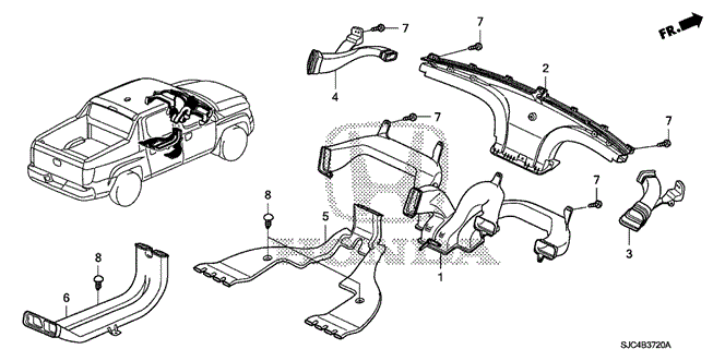 INTERIOR / BUMPER/DUCT for 2007 Honda RIDGELINE #1