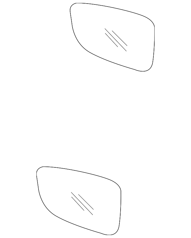 87611-2V310 Деталь MIRROR GLASS, LEFT