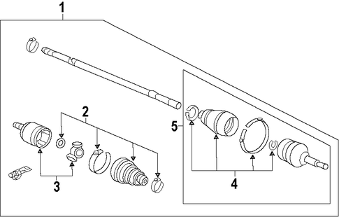 BOOT SET, INBOARD - Honda (44017-TK8-A01) BOOT SET, INBOARD - Honda (44017-TK8-A01)