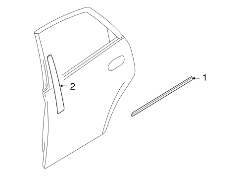 Reno EXTERIOR TRIM - REAR DOOR
