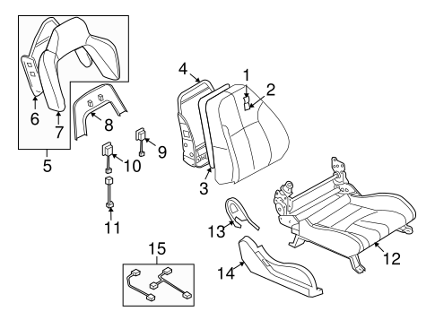 350Z FRONT SEAT COMPONENTS 9