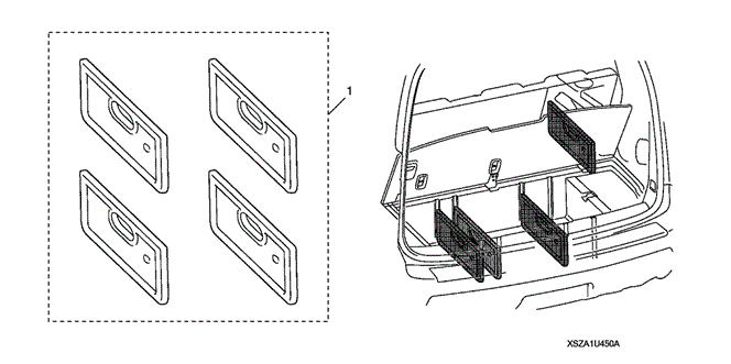 ACCESSORIES/IN-WELL CARGO DIVIDERS for 2011 Honda PILOT #1