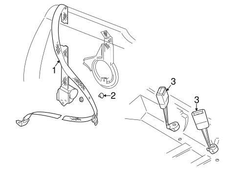 Cabrio REAR SEAT BELTS