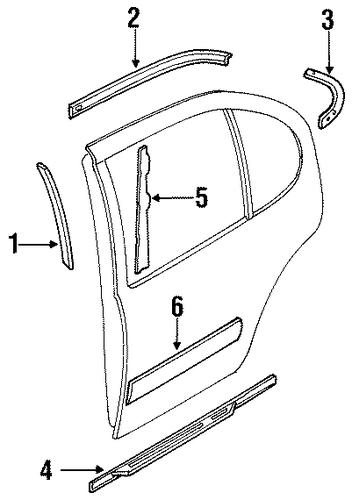 Maxima EXTERIOR TRIM - REAR DOOR