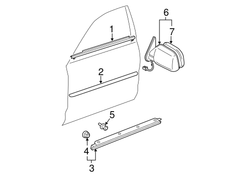 Avalon EXTERIOR TRIM - FRONT DOOR