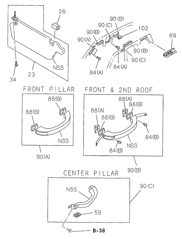 SLX SUNVISOR - ASSIST GRIP