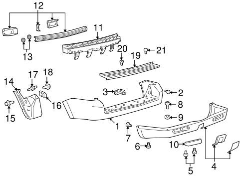 Tribute BUMPER & COMPONENTS - REAR