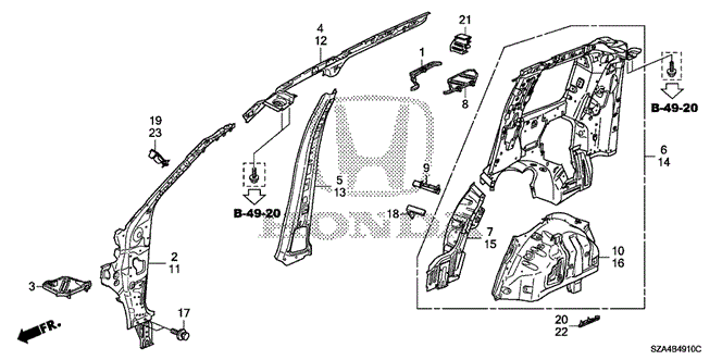 BODY / AIR CONDITIONING/INNER PANEL for 2013 Honda PILOT #1