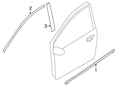 2 EXTERIOR TRIM - FRONT DOOR