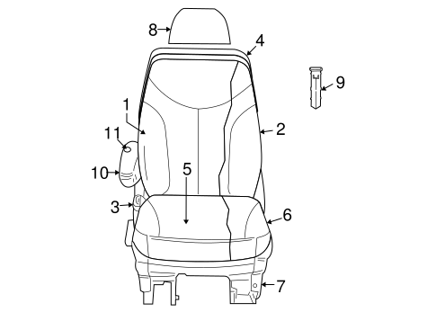 Town & Country FRONT SEAT COMPONENTS