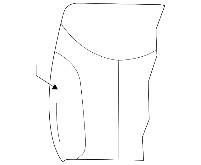 1JB391T1AA Деталь SEAT BACK COVER, LEFT