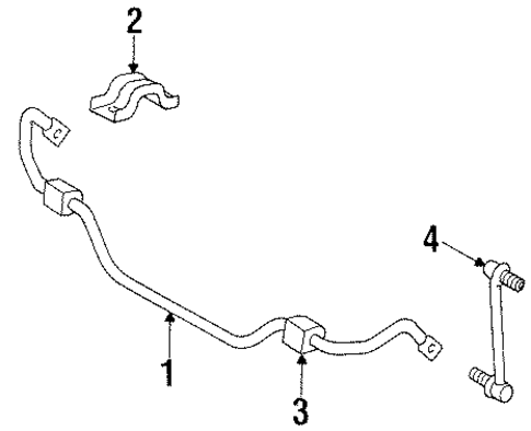 LHS STABILIZER BAR & COMPONENTS