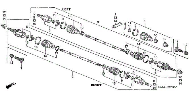 CHASSIS/REAR DRIVESHAFT for 2002 Honda CR-V #1
