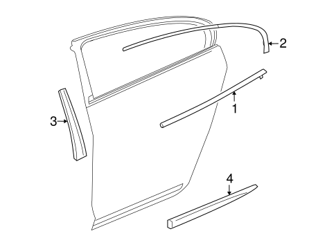LaCrosse EXTERIOR TRIM - REAR DOOR