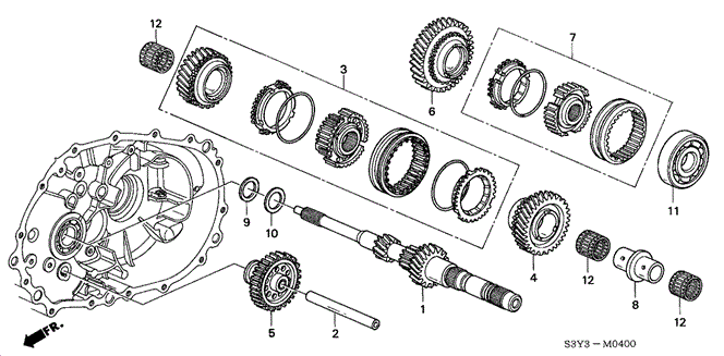 TRANSMISSION - MANUAL/MAINSHAFT for 2002 Honda INSIGHT #1