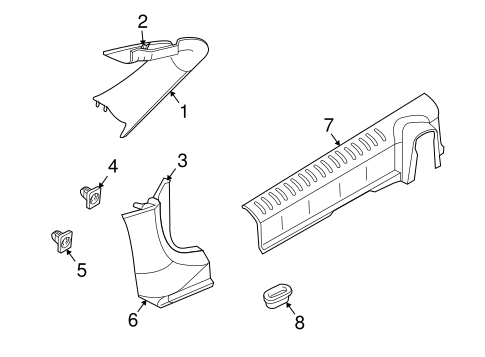 PT Cruiser INTERIOR TRIM - PILLARS 2
