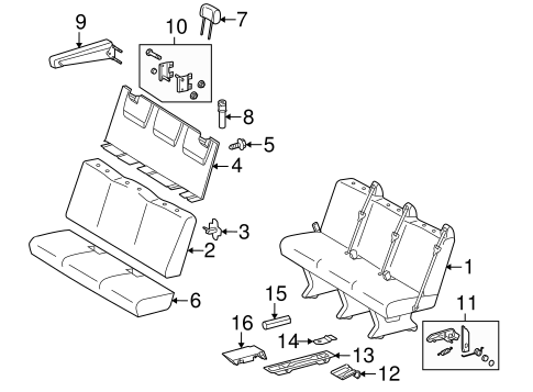 Sprinter 2500 REAR SEAT COMPONENTS