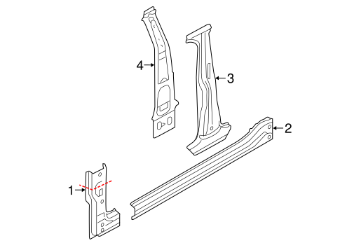 Golf HINGE PILLAR