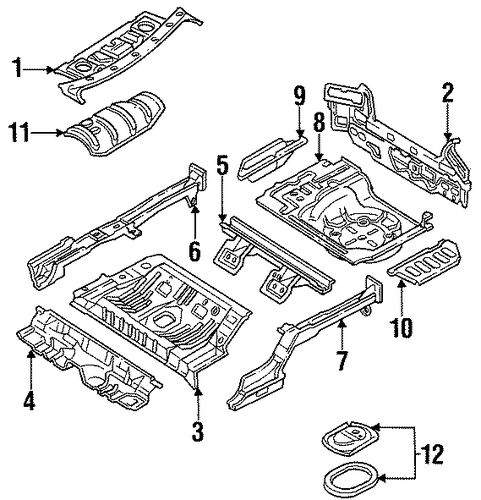 Sephia REAR FLOOR & RAILS