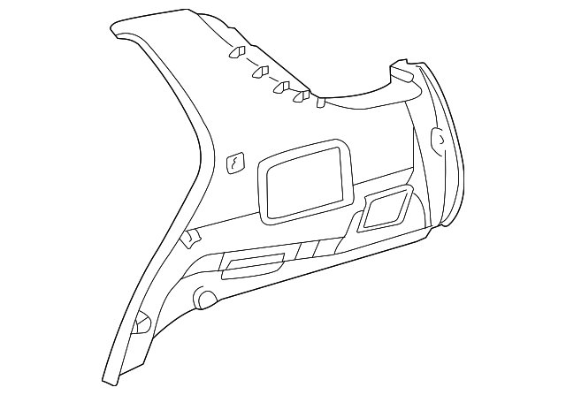 163-690-05-53-1A68 QTR TRIM PANEL, LEFT