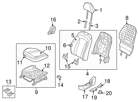 Optima DRIVER SEAT COMPONENTS 3