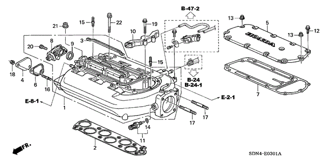 ENGINE/INTAKE MANIFOLD (V6) (MT) for 2004 Honda ACCORD COUPE #1
